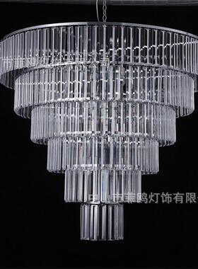 亚克力现款6YVA层水晶吊灯代简约婚爆庆饰轻奢灯具灯婚礼堂装饰吊