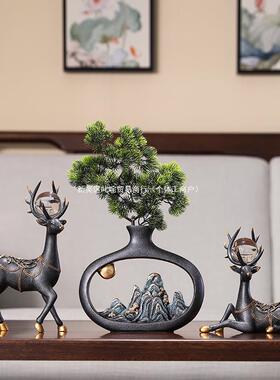 新室中式古架酒客柜装饰品厅茶几家居摆设茶博桌ltao1003面国风摆