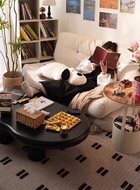 小黑色云朵茶式轻奢家用客厅简约新款现代几法异HPC形户型创意茶