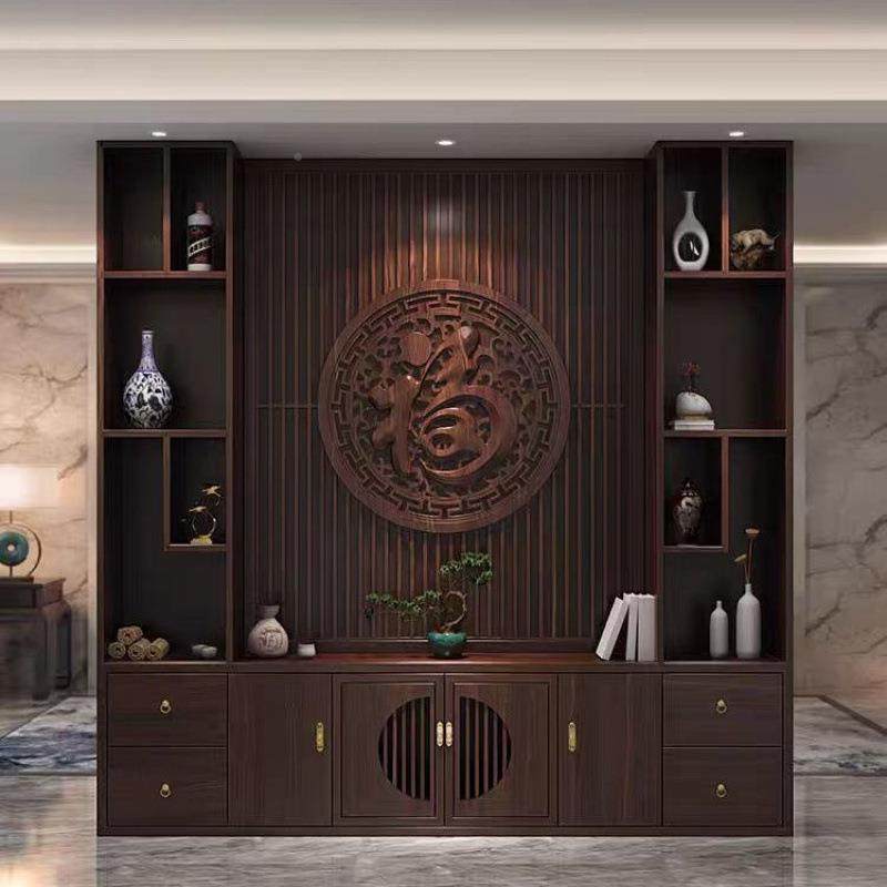 福新中式实屏风客隔断入户玄关木柜遮挡字浮雕新BGL款高端置物厅,鲜花速递/花卉仿真/绿植园艺,其它园艺用品,淘宝优惠券,粉丝福利购,淘宝优惠卷