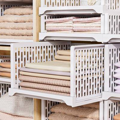 衣柜分层架收纳架板家宿舍置收纳TLZ塑用料衣橱物架抽屉隔式收纳