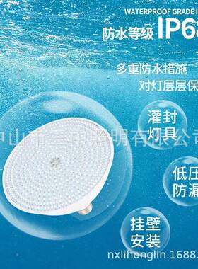 厂家A供直P56泳池灯E27灯头安装嵌R入式泳池TBL灯LEDPAR56水池灯