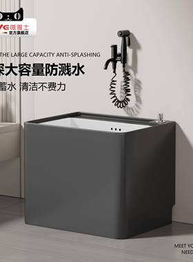 A9L灰色陶瓷家用拖布池20把25款阳台洗拖新盆商TBA用大号户外庭院