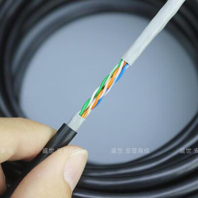t水p超五类室外网线GQW8脑芯防网络线cat5e电宽带线铜包铝网线3u0