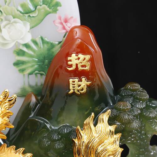 国风节日风水艺摆件平安扣办玄公桌关客厅创意UPL中式树脂工室品