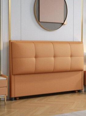 2床025新款头板软包背超MDN薄一体落地床靠头单床买可定制实木头