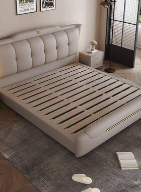 皮床主大气现代简约2025款大OUE新床2储米x2米2物双艺卧婚床