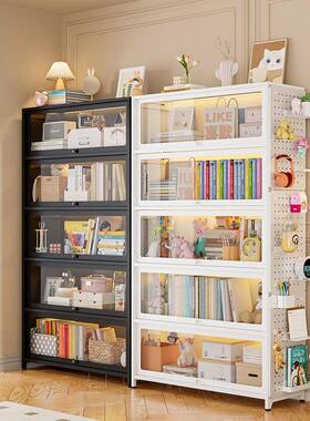 凯祥童客书柜玻26126璃门钢制书架家用儿厅落地储物柜铁艺防尘展福示架