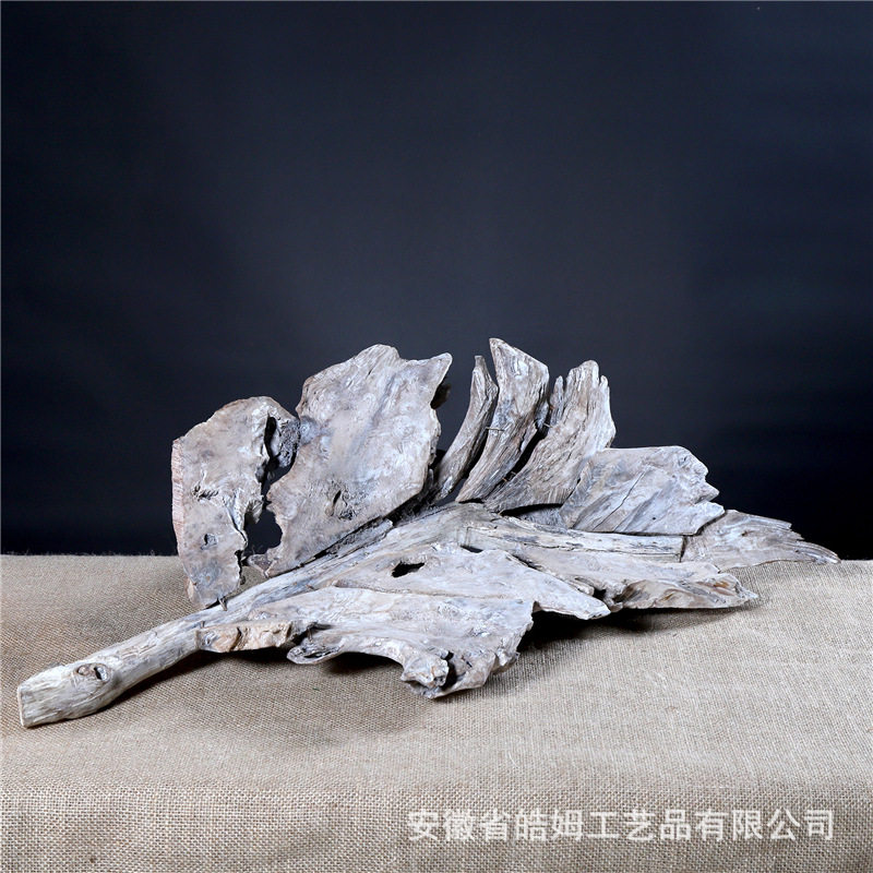 厂家销售手工木质摆件民宿酒店树根装饰圣诞树叶抽象造型摆饰