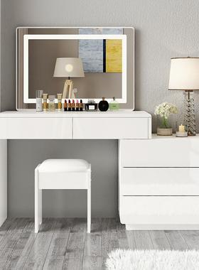 化妆桌梳体台卧室现VEG代简约主卧烤漆收纳女柜一网红风省空妆间