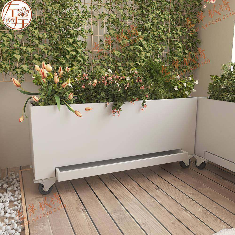 钢XXM锈花箱带接水不阳台客盘厅造景移动种植箱庭院露台成品花盆,鲜花速递/花卉仿真/绿植园艺,其它园艺用品,淘宝优惠券,粉丝福利购,淘宝优惠卷