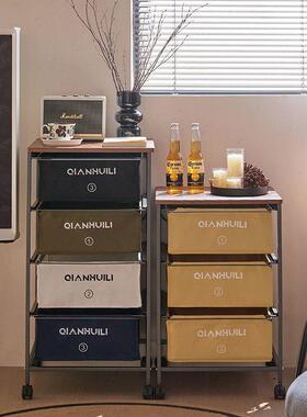 简约工业RIZ居风布抽物屉式收纳柜移帆动储柜桌下整理柜家置物架