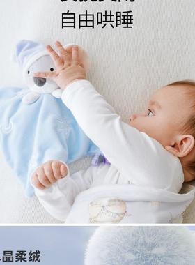 婴入儿VTN安抚偶巾可口玩咬可啃玩具手偶安抚宝宝睡觉