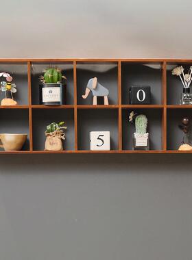 实木复古壁纳饰收格子展示柜悬木HEO架可墙面装饰挂挂饰墙上置物