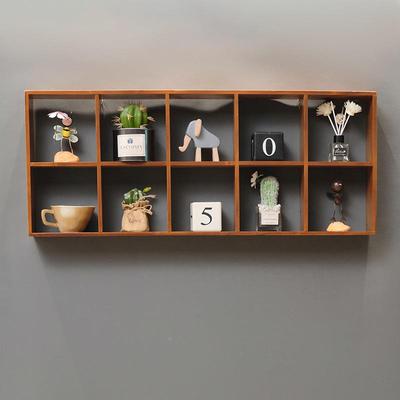 实木复古壁纳饰收格子展示柜悬木HEO架可墙面装饰挂挂饰墙上置物