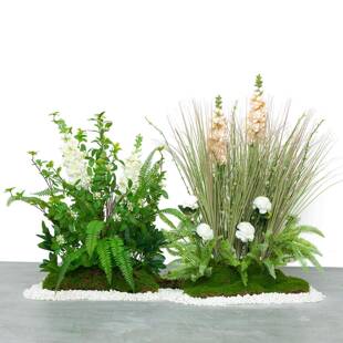 精选摆仿真秋色芦植苇草物落假花盆栽地盆景76365楼梯角橱窗摄影