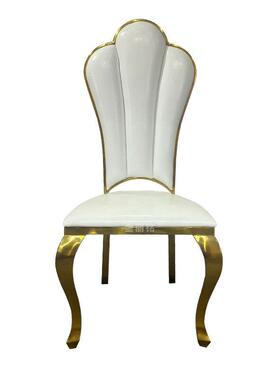 贸易属出不OED锈钢餐椅客厅椅子餐口金不锈钢椅子意式靠背梅花椅