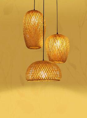 大排档茶楼店客栈竹子编KAF吊灯欧式乡风格竹编酒灯工厂村直销吊