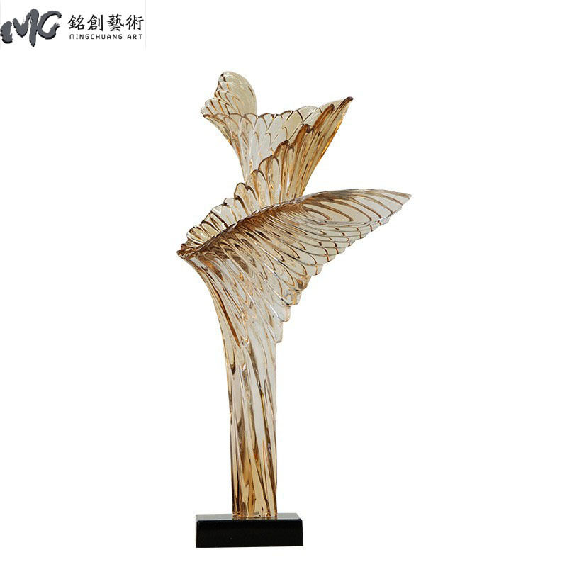 透明树脂轻奢抽象人物雕塑摆件