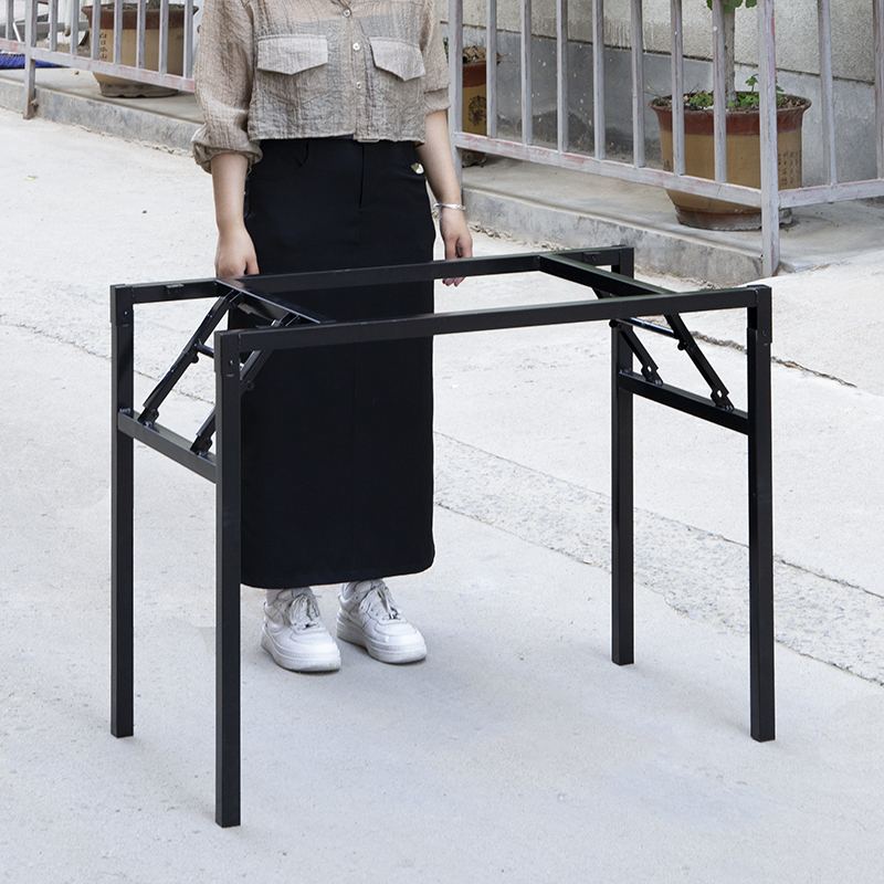 折叠桌架长方形架子桌子腿支架 铁艺 餐桌桌架 家用桌腿 折叠架子