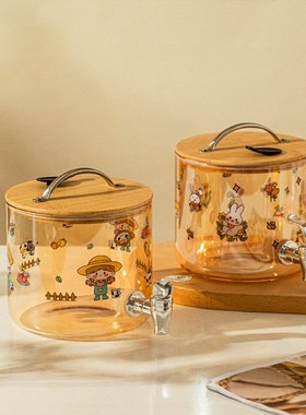 JOJOS L. PD.mber.杯具耐高温玻璃装冷水凉茶壶大容量丨琥珀