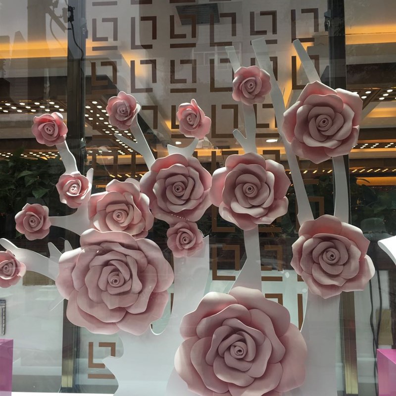 15朵泡沫花 节庆用品礼品 婚庆布景道具花 婚庆绢花 橱窗装饰纸花