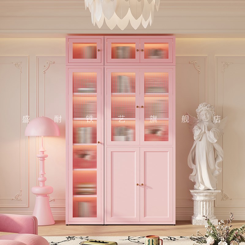 简约现代钢制书柜满墙置物柜书架家用客厅书房装饰展示柜书橱