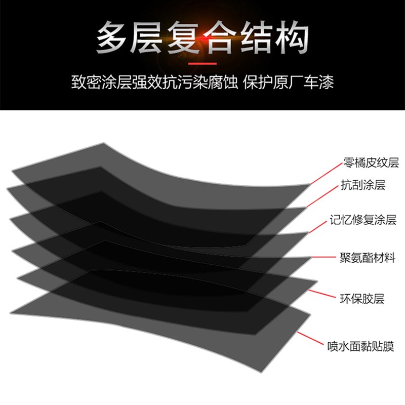 汽车tpu超亮钢琴黑车顶镜面黑膜全车改色防刮修复漆面车衣保护膜