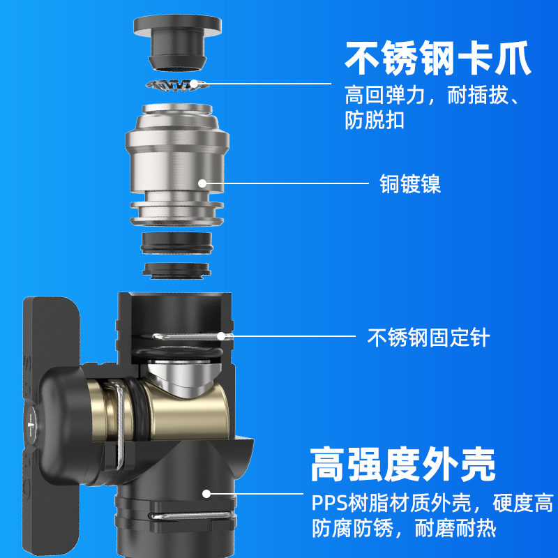 气管快速接头开关开槽机水管开关8mm气管门buc手///10/