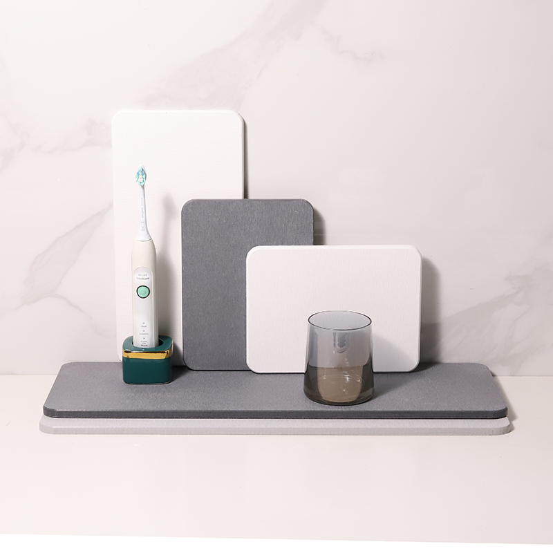 定制硅藻泥吸水垫洗手台吸水垫硅藻泥置物垫洗漱垫浴室杯垫硬速干