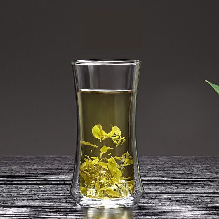 高硼硅玻璃双层杯观山杯家用玻璃红茶杯绿茶杯泡茶杯