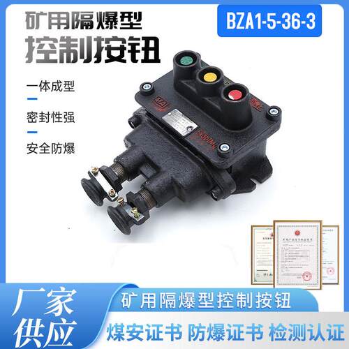 矿用隔爆型控制按钮BZA1-5/36-3三联二联一联防爆按钮控制装置