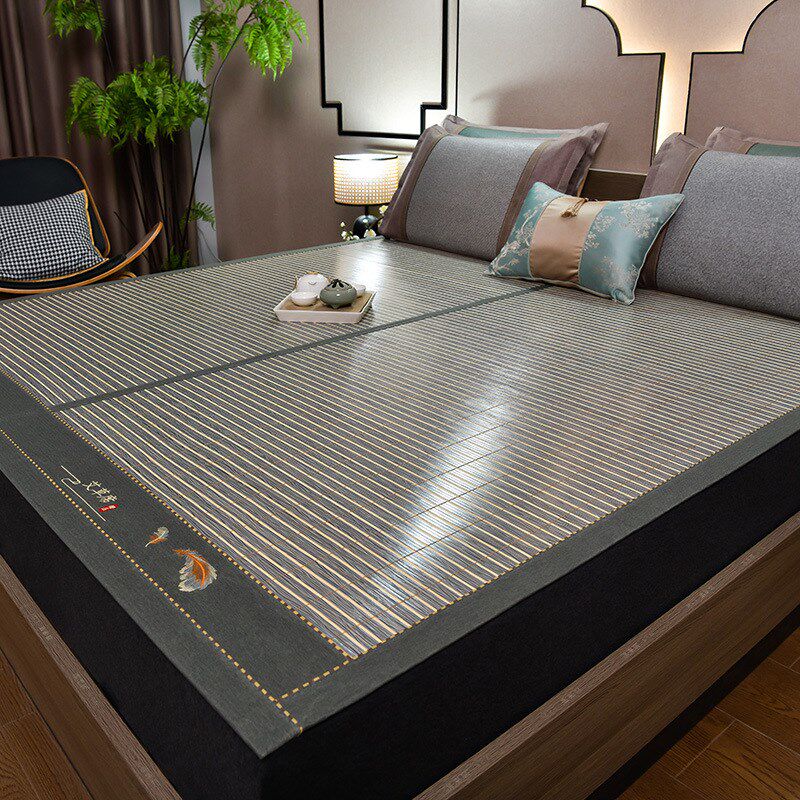 凉席竹席夏季草席可折叠冬夏两用双面冰丝席家用宿舍双人夏天席子