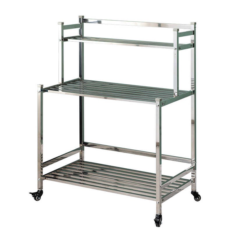 30四层阶梯式不锈钢花架养兰花多肉花架子阳台置物带轮移动