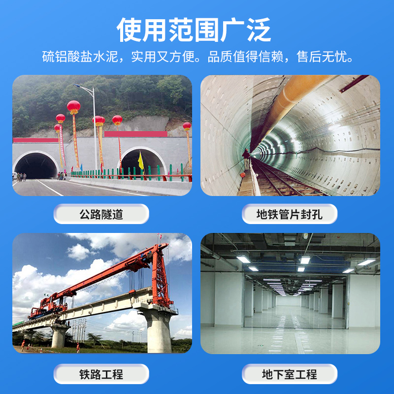无锡钥炜低碱度快硬硫铝酸盐快干水泥高强速凝 隧道井管道修补