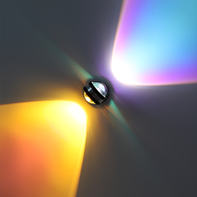 双头日落夕阳明装小山丘射灯客厅酒吧电视沙发墙壁侧装射灯氛围灯