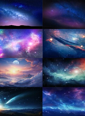 宇宙星空壁画贴纸宿舍自粘装饰画床头画卧室墙纸星星月亮墙画壁纸