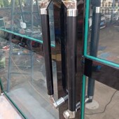 有无框玫瑰大木门把手黑钛金色推拉门把手加厚大拉手侧装 有框门