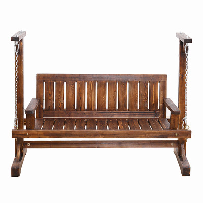 户外庭院秋千室外花园露天双人摇摇椅露台实木休闲懒人防腐木阳台