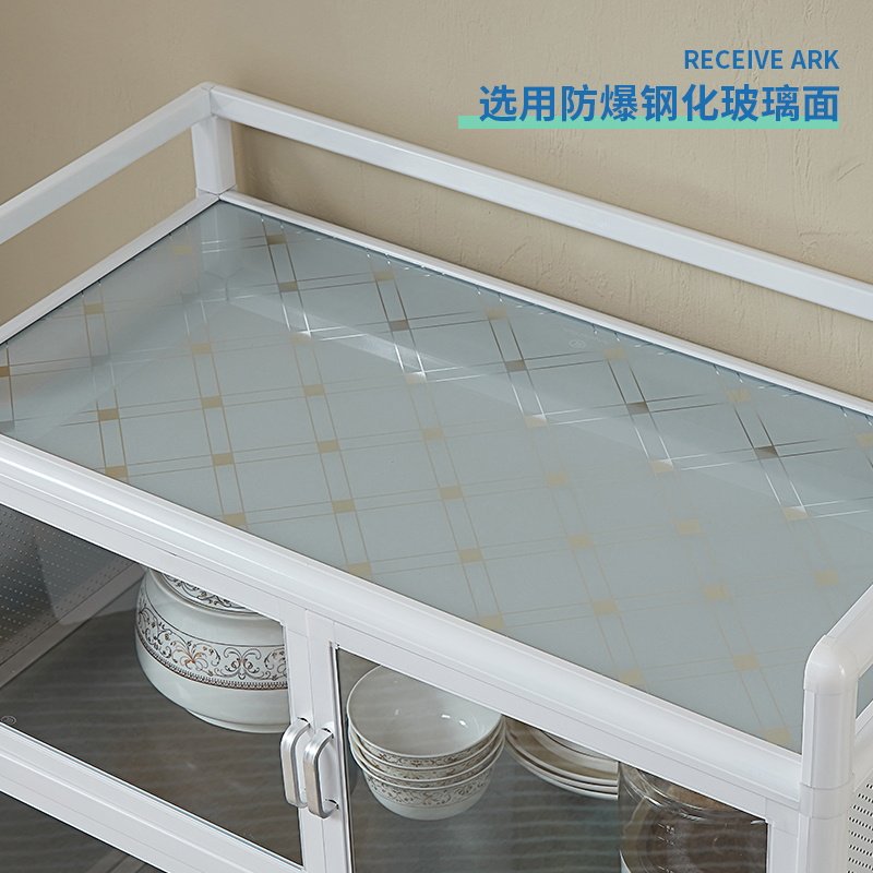 铝合金碗柜厨房置物架多层餐边柜子储物柜家用放碗柜餐具柜收纳柜