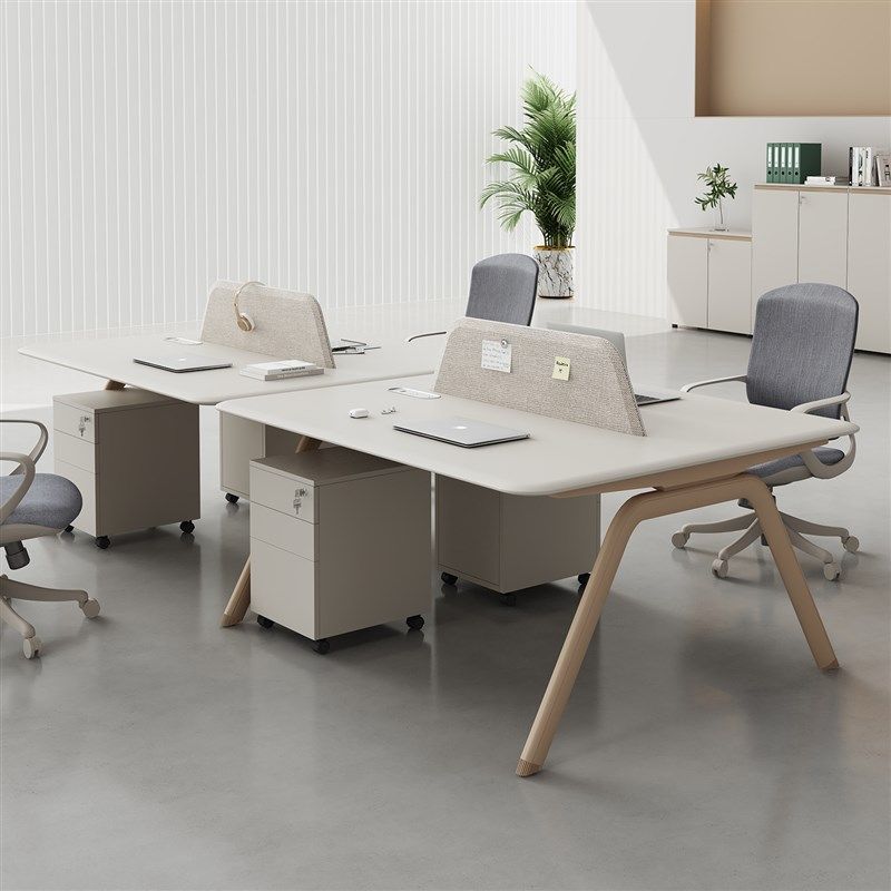烤漆职员办公桌椅组合4四6人位简约现代办公室桌子屏风工位电脑桌