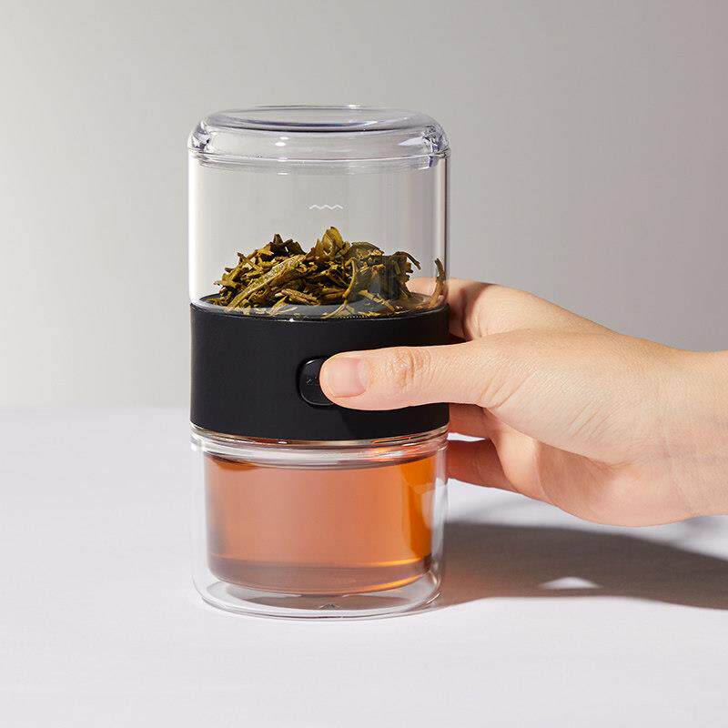 品杯便具携式旅行茶套装D5500210带便携包单人茶水分离杯哲露营泡