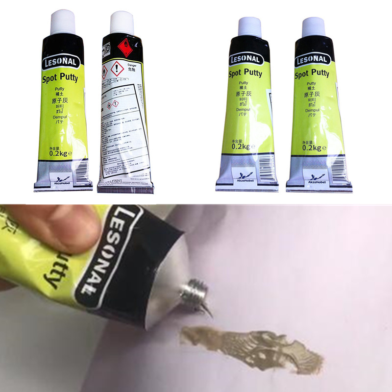 莱顺红灰填眼灰 汽车轮毂划痕修补原子灰腻子灰色填充砂眼补土