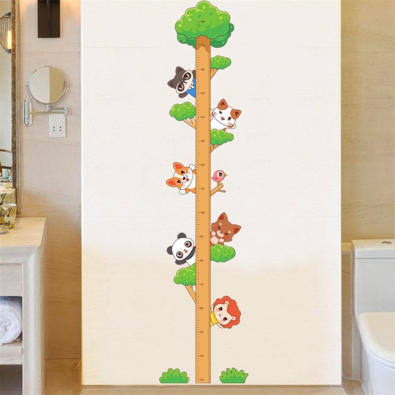 大树儿童房卡通身高贴纸墙装饰记录宝宝身高贴测量仪墙贴画自粘,家居饰品,身高贴,淘宝优惠券,粉丝福利购,淘宝优惠卷
