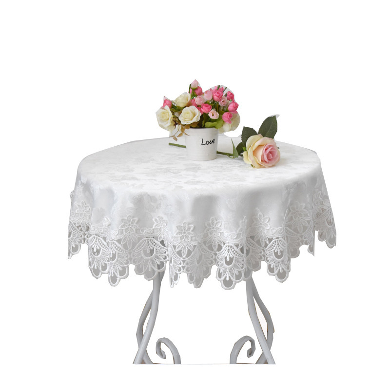 欧式田园蕾丝镂空餐桌布艺家用圆形桌垫小圆桌台布盖巾家用大圆桌,居家布艺,桌布,淘宝优惠券,粉丝福利购,淘宝优惠卷