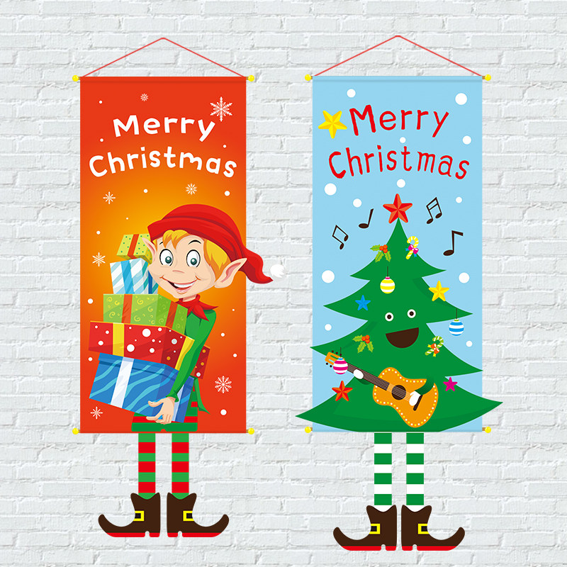 圣诞节装饰品走廊天花板吊旗布艺挂件屋顶圣诞雪老人海报节日装扮,节庆用品/礼品,圣诞装饰品,淘宝优惠券,粉丝福利购,淘宝优惠卷