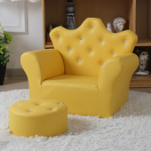 儿童沙发公主卡通懒人座椅皇冠宝宝可爱幼儿园阅读角女孩皮小沙发