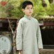 中式 新款 长袍马褂 五四小学生朗诵相声大褂演出服装 儿童民国风长衫