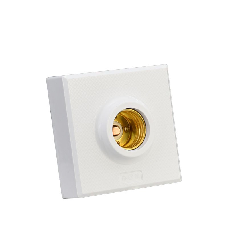 明装螺口灯座e27家用灯头底座86型led灯泡螺旋口明线盒座