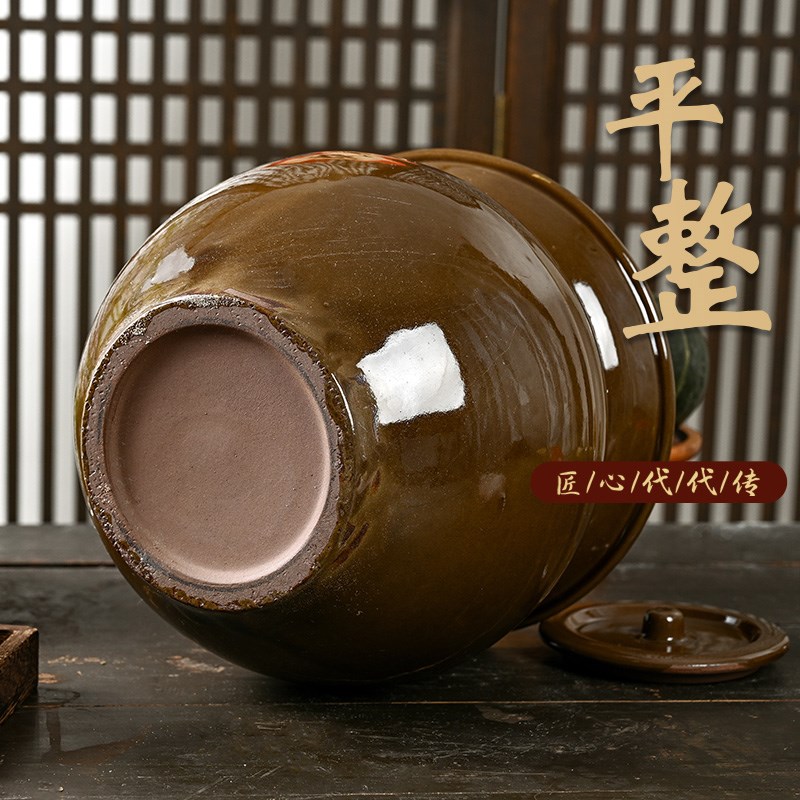 加厚型四川泡菜坛子密封带盖咸菜酸菜土陶小号家用陶瓷老式腌菜罐